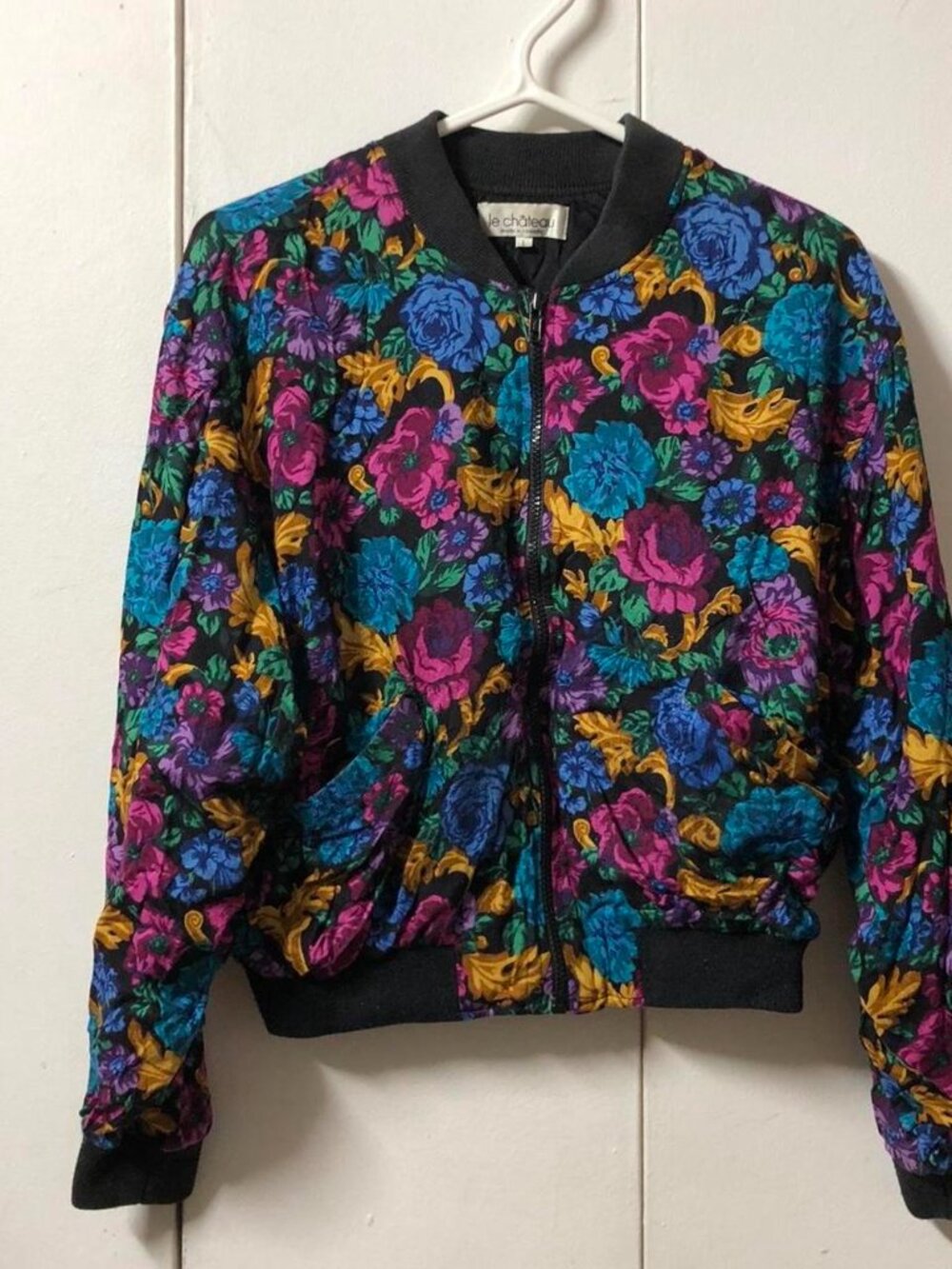 70s 80s vintage floral jacket - Picture 3 of 4